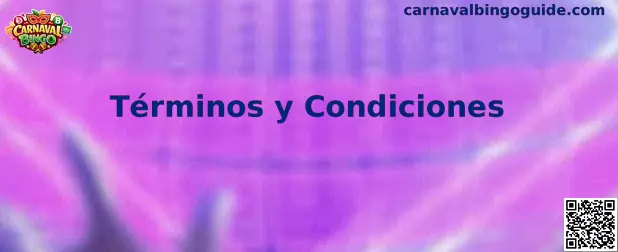 Información sobre los Términos y Condiciones de Carnaval Bingo